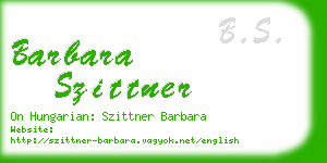 barbara szittner business card